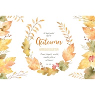 [ PNG ] Autumn Watercolor Collection PNG File only