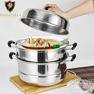 kaisa villa steamer for puto 3 layer steamer big stainless steamer for siomai and siopao 26cm Steame