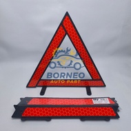 IZY Triangle Car Reflector Warning Safety Reflector Triangle Brand Warning Sign Honeycomb Motif