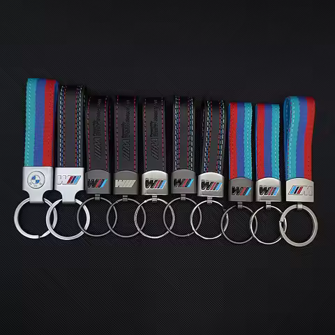 M Sport Styling Leather Car Emblem Key Fobs Key Chain for Bmw M Performance G30 G32 3 4 5 7 M3 M4 M5