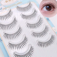 5Pairs Glamorous Temperament Natural Wispy False Eyelashes U-shaped Lash Extension Reusable
