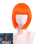Fifth 4 81 The 5Th Element Leeloo Cosplay Wig Bright Orange Color Long Straight Hair Props