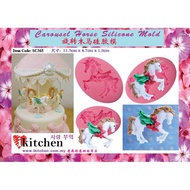 3D Carousel Horse Silicone Mould /Fondant Mold