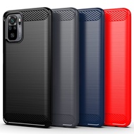 Soft Silicone Case For Xiaomi Redmi Note 10 Pro 5G China Global India Note 10 10T 5G 10S 10 Pro Max Redmi S2 Y2 Carbon Fiber Texture Anti Drop Phone Case Cover