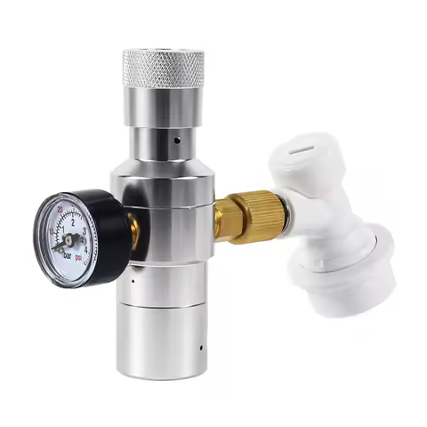 Premium Beer Keg Charger,Mini Co2 Regulator Co2 Dispenser with Gas Ball Lock Disconnect,0-60PSI ,Hom