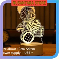 NS - OKAL 3D Acrylic Transparent LED Light - J-001 - NUSANTARA STORE
