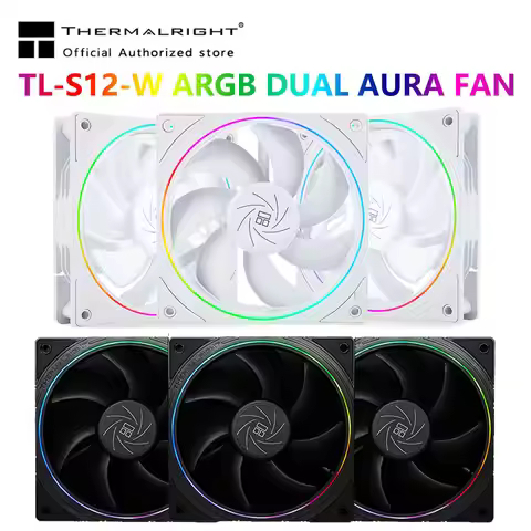 Thermalright TL-S12 120mm HALO Cooling Fan 5V 3PIN ARGB Fan pc gamer 360° exquisite light effect com