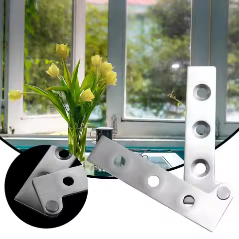 2PCS Chicken beak Hidden Hinges Seven-word Inset Invisible Door Pivot Hinge 360 Degree Rotating Stai