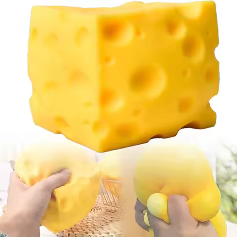 1PC Creative Slow Rebound Large Cheese Pinch Le Small Square Cheese Wholesale 7cm Cheese