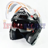 SHIPPINGbebas - INK TERRA 2 BLACK GLOSSY HELMET