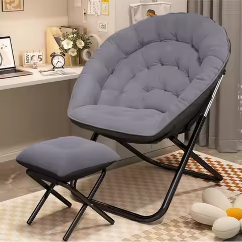 Lazy Sofa Foldable Chair Leisure Moon Chair Bedroom Chair Sofa Lazy Nest Chair Backrest Chair Reclin