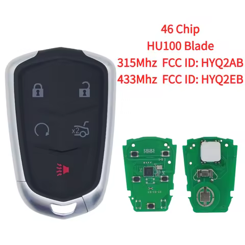 5 Buttons Keyless Remote Car Key 315Mhz FCC ID:HYQ2AB/433Mhz FCC ID:HYQ2EB ID46 NCF2951E Chip For Ca