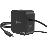 j5create 102W GaN PD USB-C® 2-Port Charger with Changeable AC Plugs JUP25102V