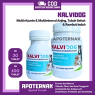 KALVIDOG tablet 30 & 100 - Mineral & Omega Vitamin Supplement for Adult Dogs & Fur Skin - Kalvidog V