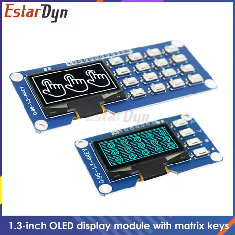 1.3 Inch 128x64 OLED Display SSD1116 with 4x4 Matrix Keyboard Module I2C SPI for Arduino Raspberry P