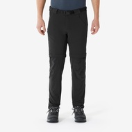 QUECHUA Men's Modular Zip-Off Hiking Pants MH500 - Black