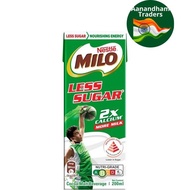 Milo Chocolate Malt Milk UHT Packet Drink - Less Sugar 220ml