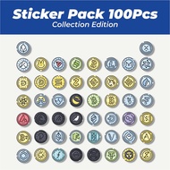 HP Hot Stickers Cryptocurrency Flat Stickers Cute Waterproof Stickers Adhesive Waterproof Sticker De