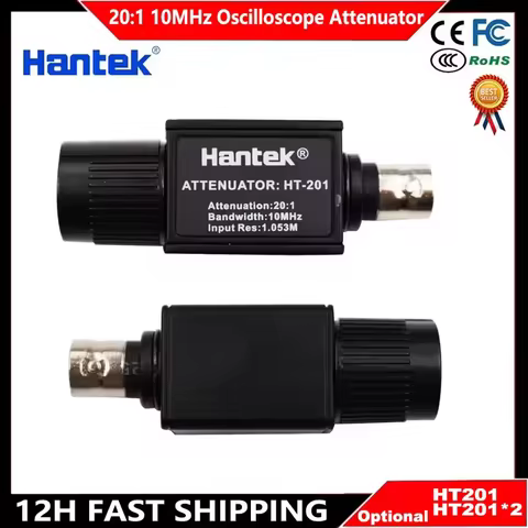 Hantek HT201 20:1 10MHz Oscilloscope Attenuators Passive Attenuator for Automotive Oscilloscope Diag
