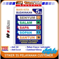 5S stickers, customer service service service stickers, smile greetings, Sapa, Sapa, sapan, hanging,