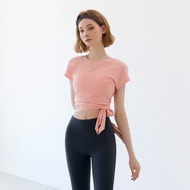 Andar Laced-Up Top Sports Yoga Aerobic Short Fitness Back