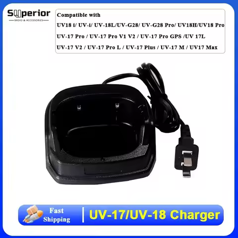 Baofeng UV-17 Pro Charger UV18 Pro Walkie Talkie Desktop Base Charger Station UV-G28 Pro DC 8.4V Out