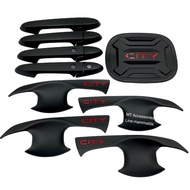 City Hatchback ปี2020-2024 ซิตี้รุ่น5ประตูเท่านั้น เบ้ากันรอย ครอบมือจับ ครอบฝาถัง สีดำโลโก้แดง