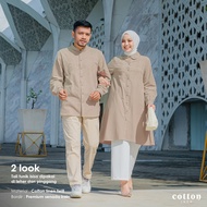 COTTON INSTYLE - Kamila Sarimbit Kemeja Tunik Lengan Panjang Wanita | Sarimbit Series Family Set Gam
