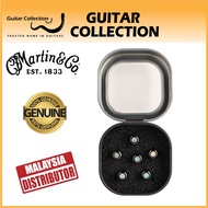 Martin 18APP0015 Luxe Liquidmetal Bridge Pin Set | Black with Pearl Dot Inlay