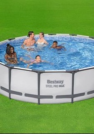 Bestway Steel Pro Max swim pool water pool fishing pool planting  (12 &  15 feet) 戶外組合式泳池 屋苑會所 游水池 室