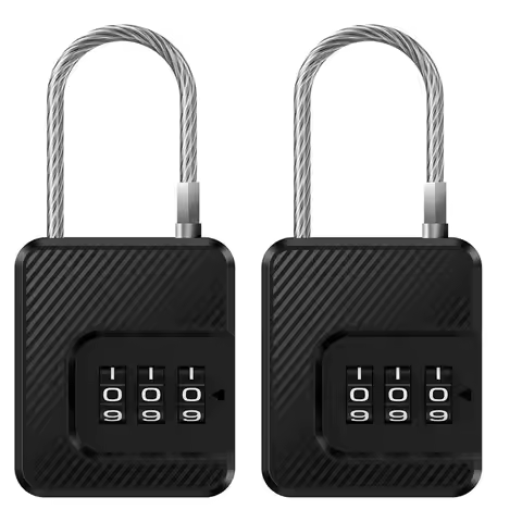 Y01A For Travel Luggage Suitcase, Bags Compatible 3-Digit Combination Cable Lock Security Padlock Wi