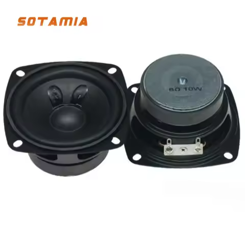 SOTAMIA 2Pcs 3 Inch Portable Full Range Speaker 6 Ohm 10W HiFi Sound Musician Loudspeaker DIY Multim
