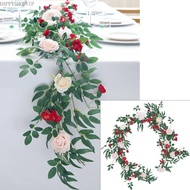 HSV Artificial Rattan Vine Wreath Simulation Hanging Garland Red Pink Color