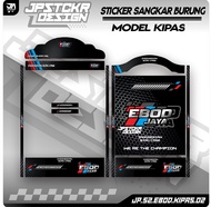 Stiker Sangkar Kotak Model Kipas Sticker Decal Ebod Radja Company Indonesia RCI Setiker Kosan JP 02