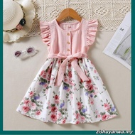 Dress Baby Girl 2-10 Tahun dress budak perempuan Girls floral sleeveless Princess Dresses  Gaun kana