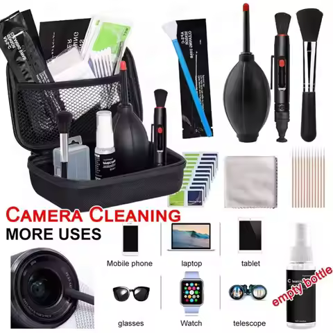 5/24/35/47PCS Air Duster Camera Cleaner Kit Phone PC DSLR Lens Cleaning Set Computer Air Blower for 