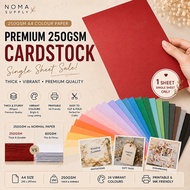 (1 Sheet) A4 250GSM Colour Cardstock Paper Thick Paper DIY Craft Invitation Card Scrapbook Art Paper