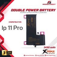 XTRIKE Baterai Double Power Iphone 11 PRO Batre Batrai Battery Dual Apple Ip Ori Original
