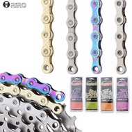 original Super light Bicycle chain 9S 10S 11S 12 Speed MTB road bike  Electroplating colorful chain 
