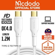 100% ORIGINAL MCDODO CA-8350 CA-8351 1.2 Meter 5A Type C To Type C Data Cable