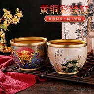 Creative Decoration Ornaments Cylinder Money Fortune-telling Brass Rice Cylinder Qianli Jiangshan Pa