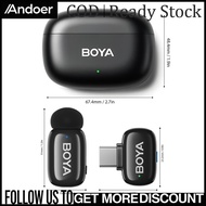 Andoer BOYA mini 2.4G Wireless Microphone System Phone Microphone Lapel Microphone AI Voice Changer 