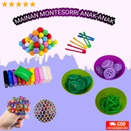 Montesori MONTESSORI Toys Children's Educational Toys/POM - POM/Buttons/SQUISHY BALL/R F