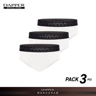 DAPPER แพ็ค 3 ชิ้น กางเกงชั้นในชาย DAPPER Monogram ทรง Briefs