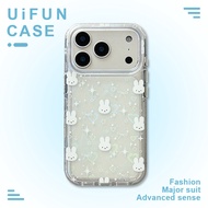 INS Laser Heart Shaped Stars Butterfly Knot Bunny Mobile Case Compatible for iPhone 17 16 15 14 Pro 