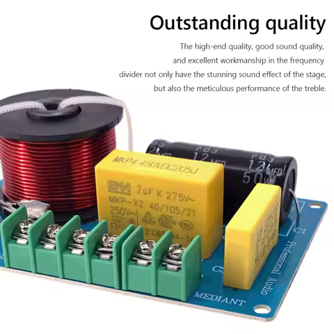 1/2Pcs 200W Frequency Dividers DIY Audio Modification 3-Way Hi-Fi Crossover Filter Module Home Theat