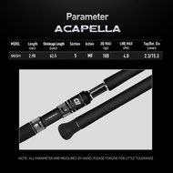 Kingdom Acapella Travel Shore Fishing Rod 2.9m H Fuji Set Spinning Rods Lure 100g Portable 5-Section
