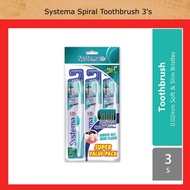 Systema Toothbrush Super Value Pack Sensitive / Compact /Bi-level /Spiral /Full Head 3's or 2's