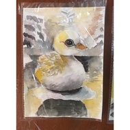 Room Painting Watercolor Hundred-Pound Paper Size 5 x7 cm.