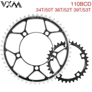 VXM road bike crankset 110BCD power crankset 35/50T 36T/52T 39/53T folding bicycle double disc